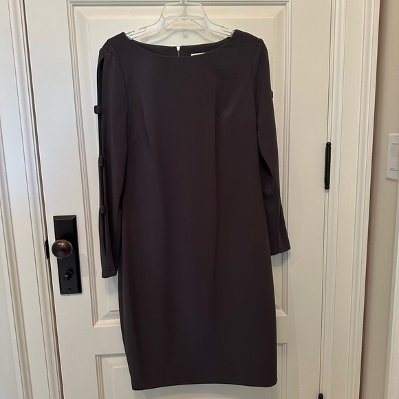 Calvin Klein long sleeve Grey Dress US 14 - Picture 3 of 6